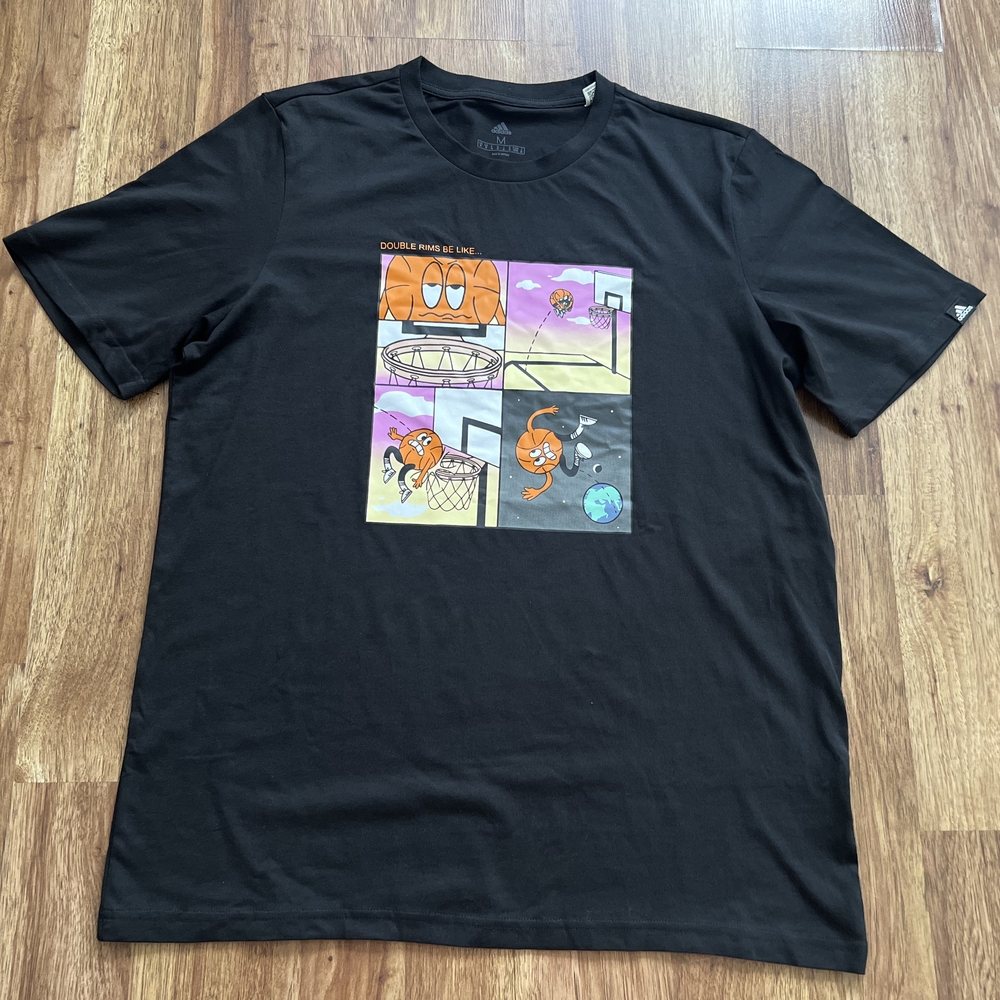 Adidas Black Graphic Men's T-Shirt